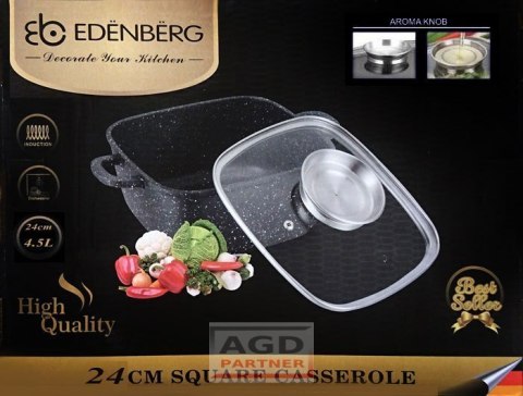 BRYTFANNA / GARNEK GRANITOWY 4.5L 24cm EDENBERG [EB-1846]