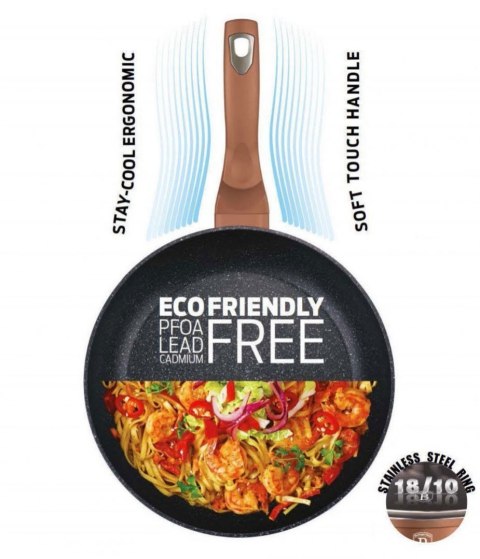 GARNKI BERLINGER HAUS 15 ELE METALLIC LINE ROSE GOLD NOIR [BH-1900]